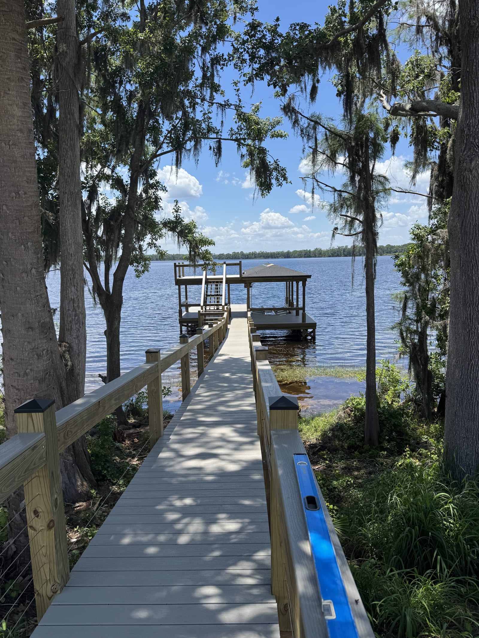 A finished P23 Docks waterfront dock