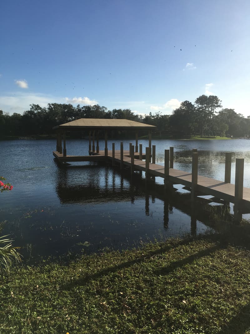 Lakefront Boat Dock in Central Florida
