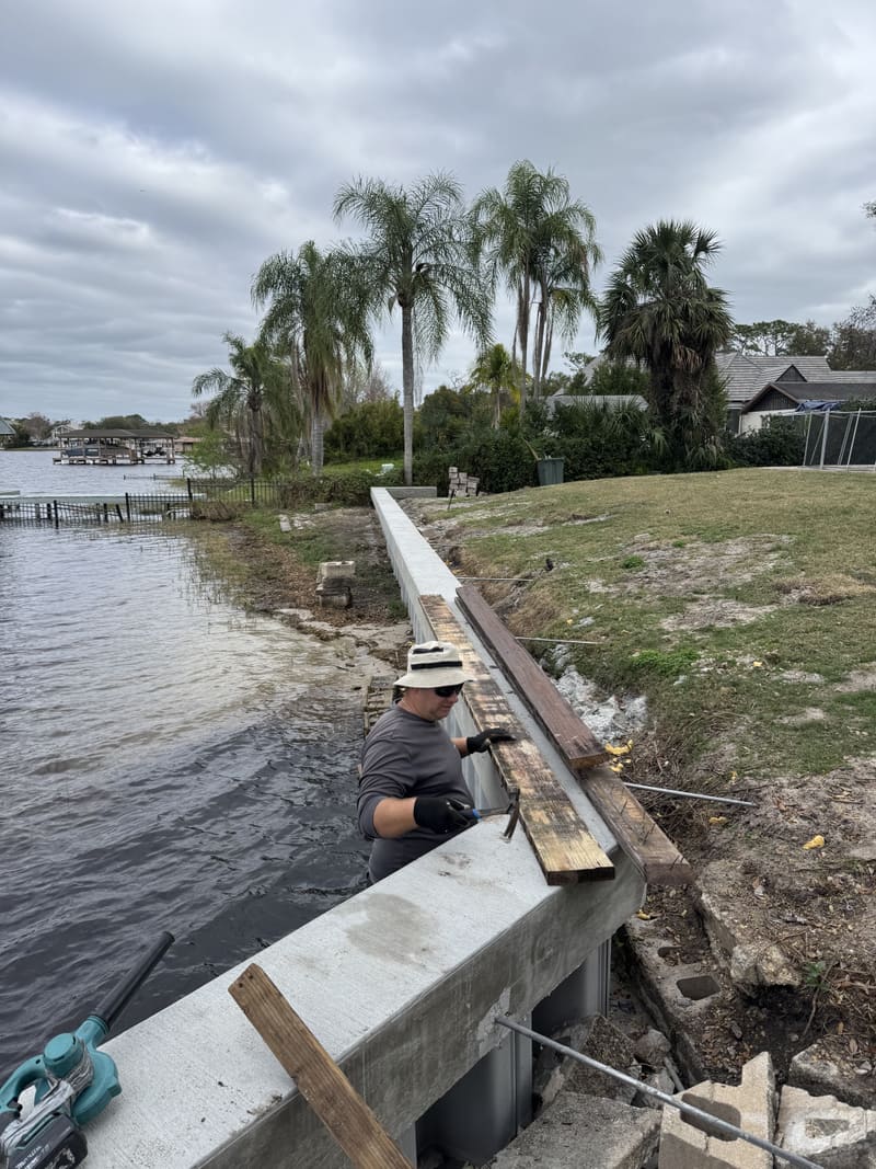 Dock Build, In Progress in Central Florida