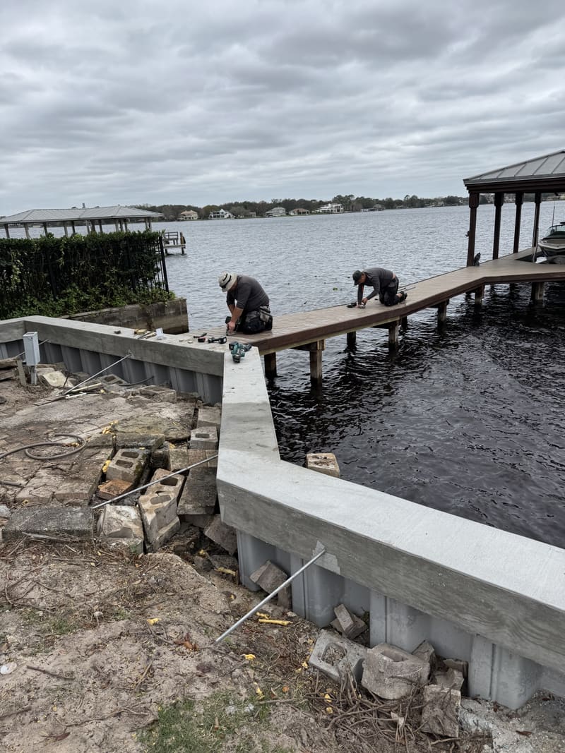 Dock Build, In Progress in Central Florida
